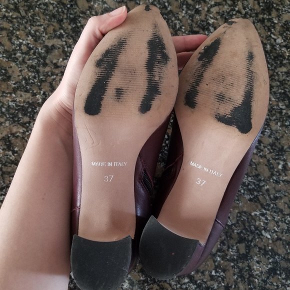 ๐ Burgundy leather booties - Picture 10 of 12